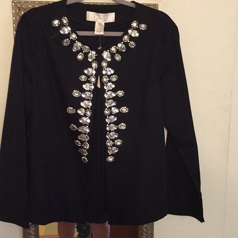 Elegant Jeweled Jacket American Glamour.